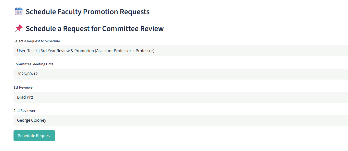 Committee Scheduling